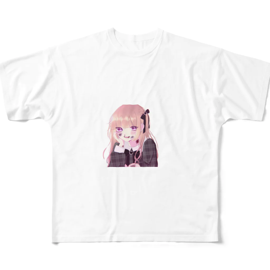 かわいいカノジョのめんへらおんな フルグラフィックTシャツ