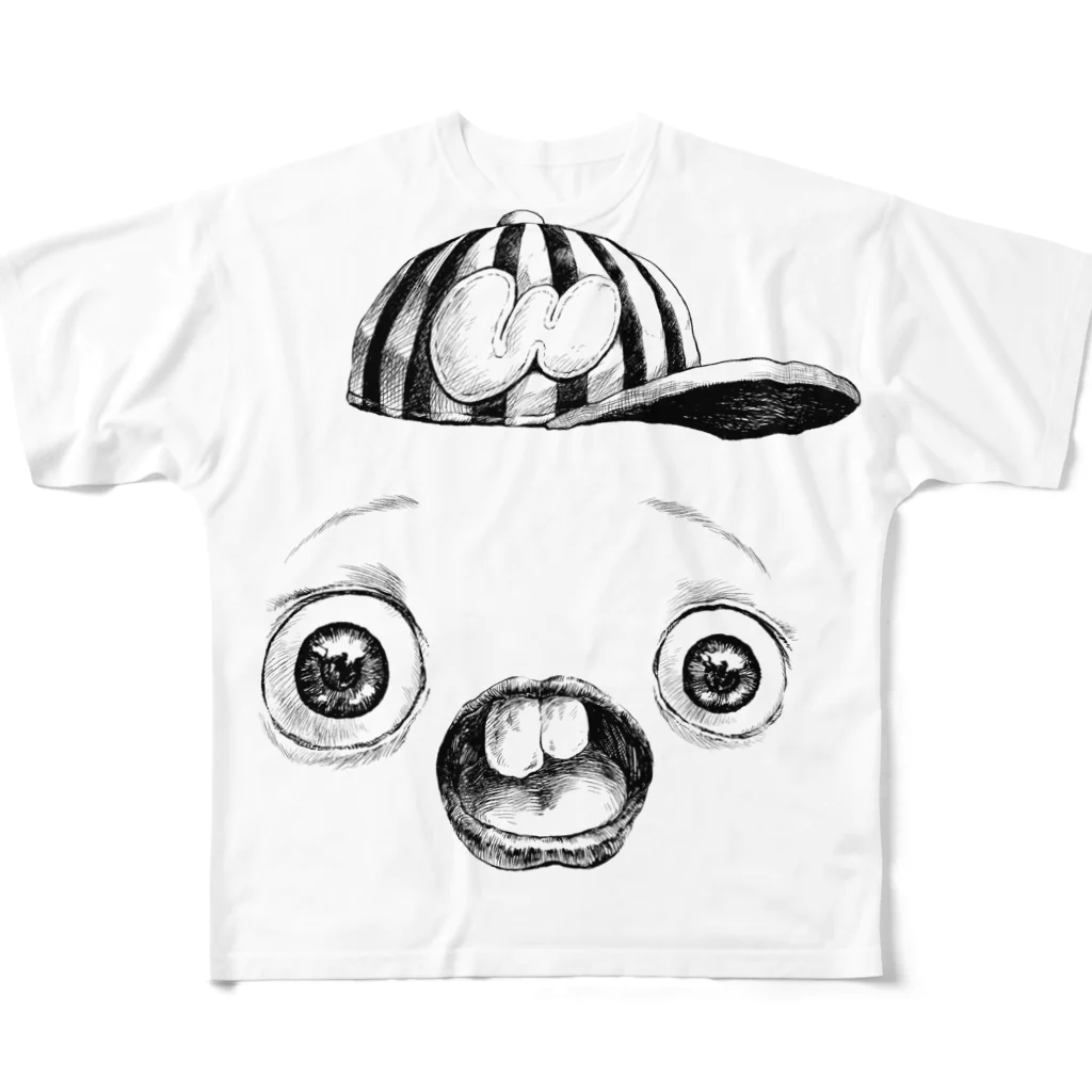 キャットタング鈴原のさちおくんの顔の写真 All-Over Print T-Shirt