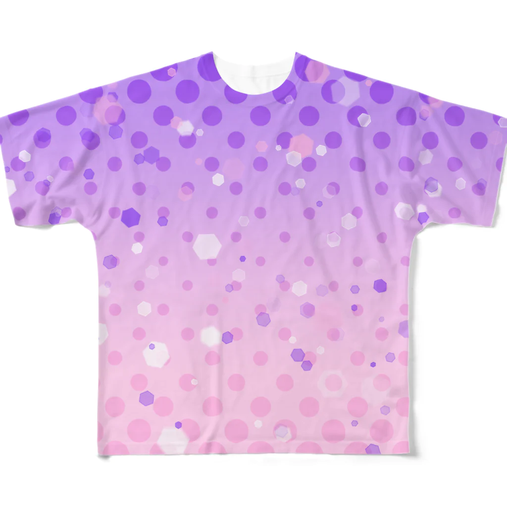 七色金魚鉢のピーチグレープソーダ All-Over Print T-Shirt