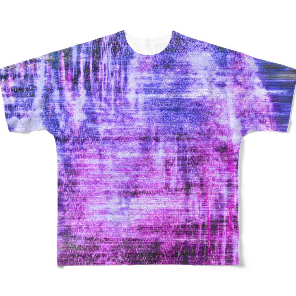 水草のBluePurple フルグラフィックTシャツ