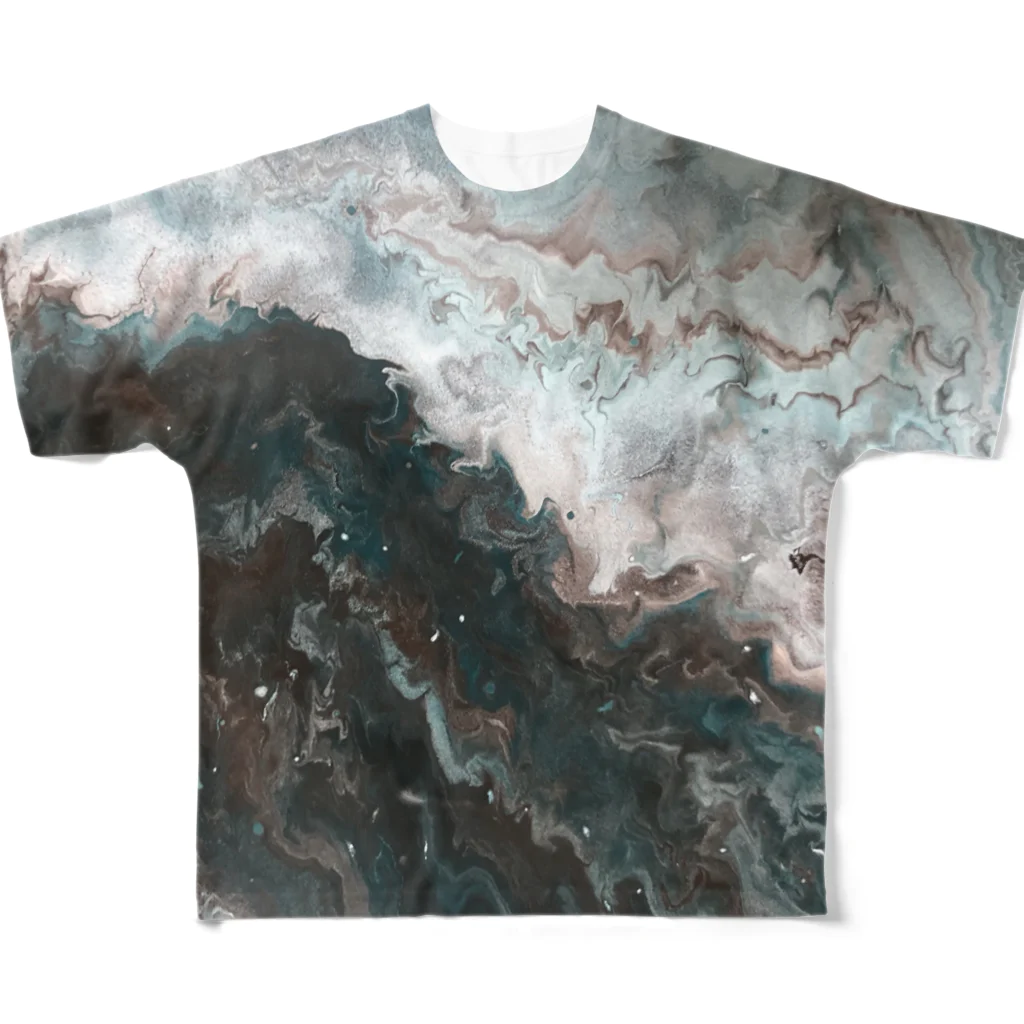 yjb_22のfluidart_jlamdl フルグラフィックTシャツ