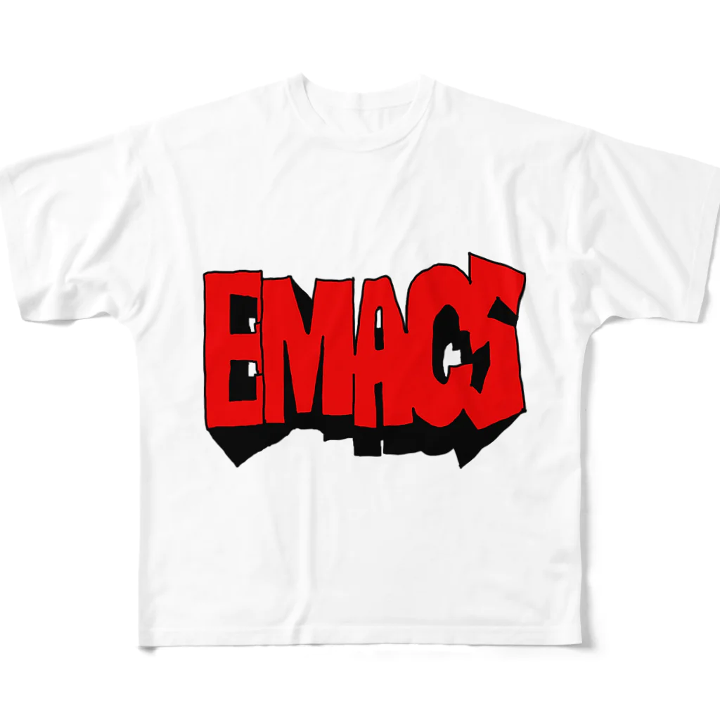 株式会社スガノワークスのemacs - イーマックス - All-Over Print T-Shirt