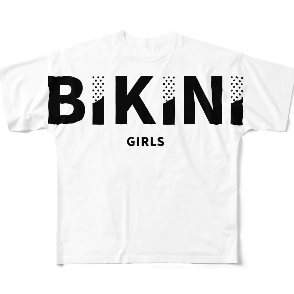 8anna storeのBIKINI GIRLS／ビキニガールズ　テキストバージョン All-Over Print T-Shirt