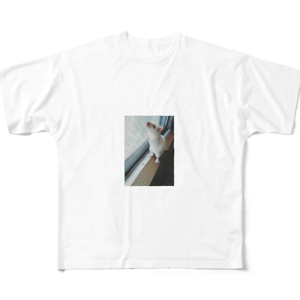 イギリスチョコスキーのファンシーラット(peaceful) フルグラフィックTシャツ