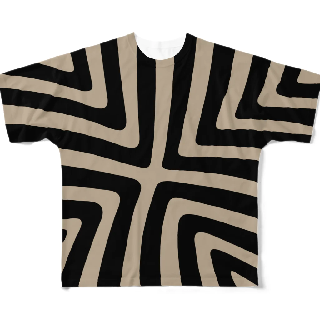 kouji-komatsuの縞模様02 フルグラフィックTシャツ