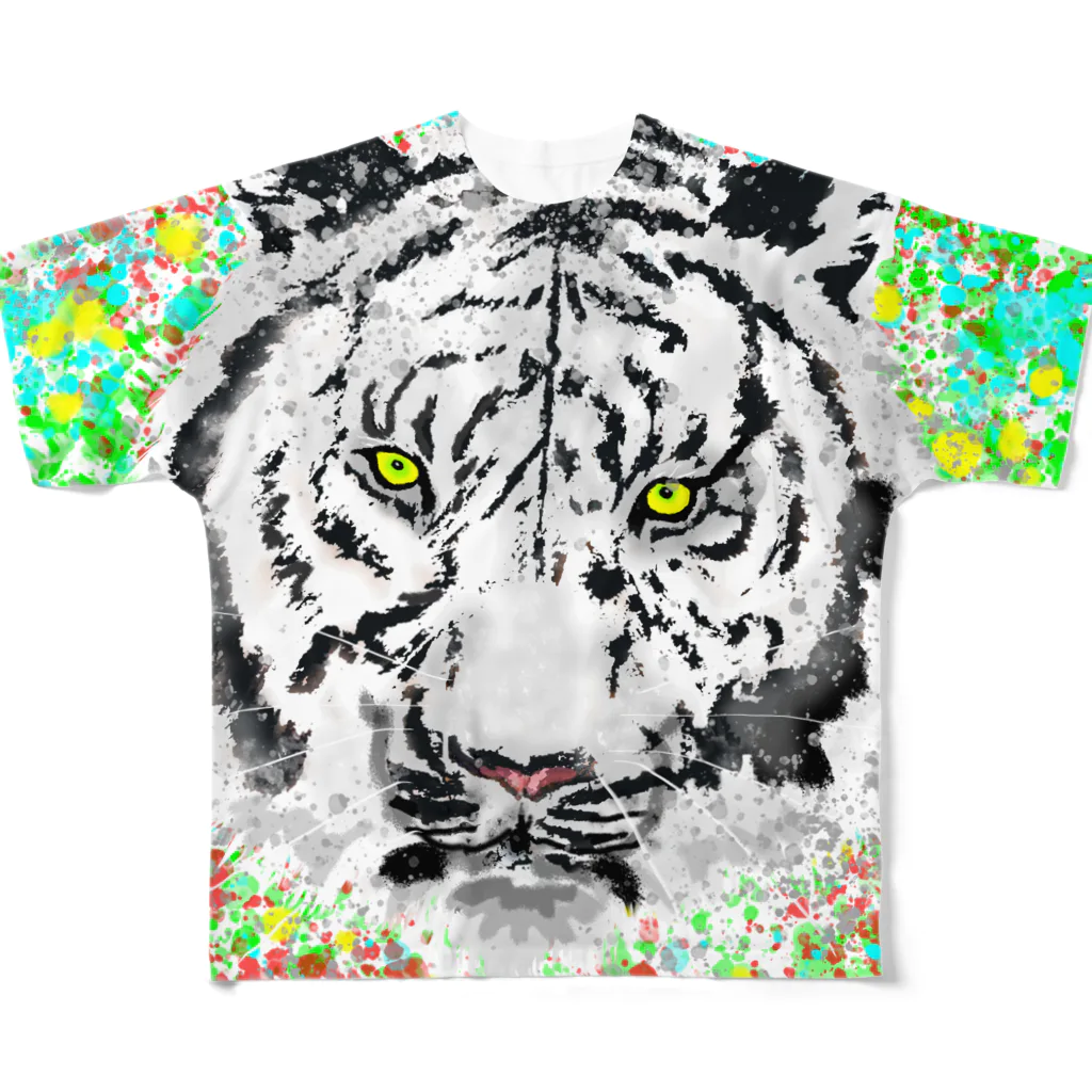 amamartのtiger フルグラフィックTシャツ