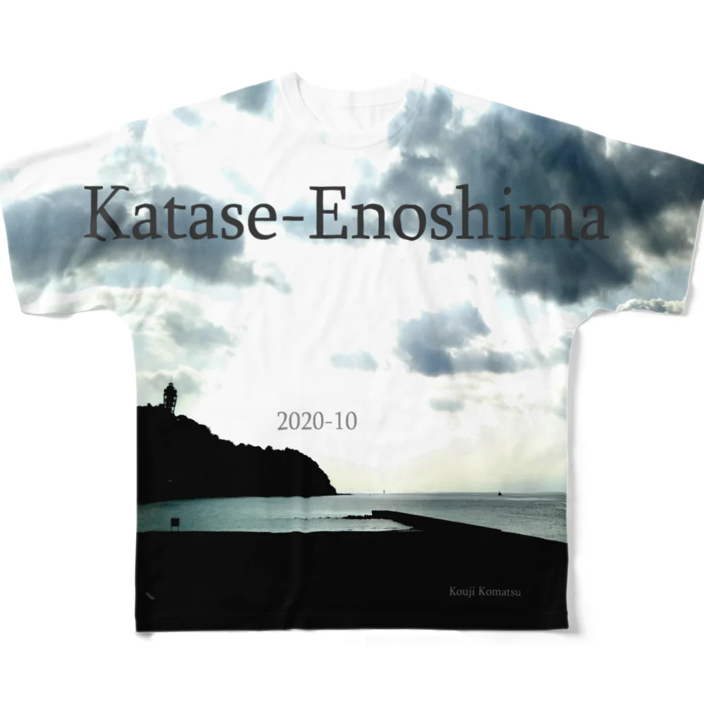 kouji-komatsuの片瀬江ノ島 フルグラフィックTシャツ