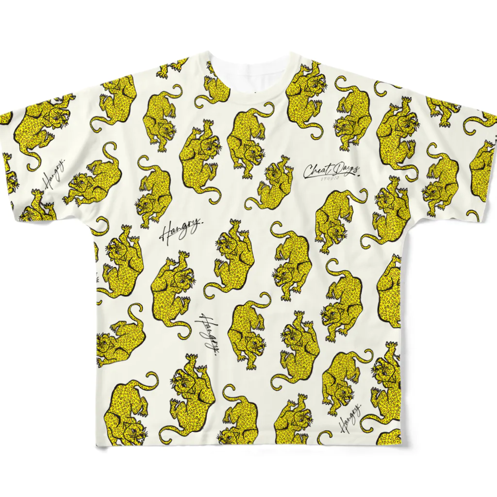 eVerY dAY,CHeAT dAY!のレオパードはハングリー All-Over Print T-Shirt