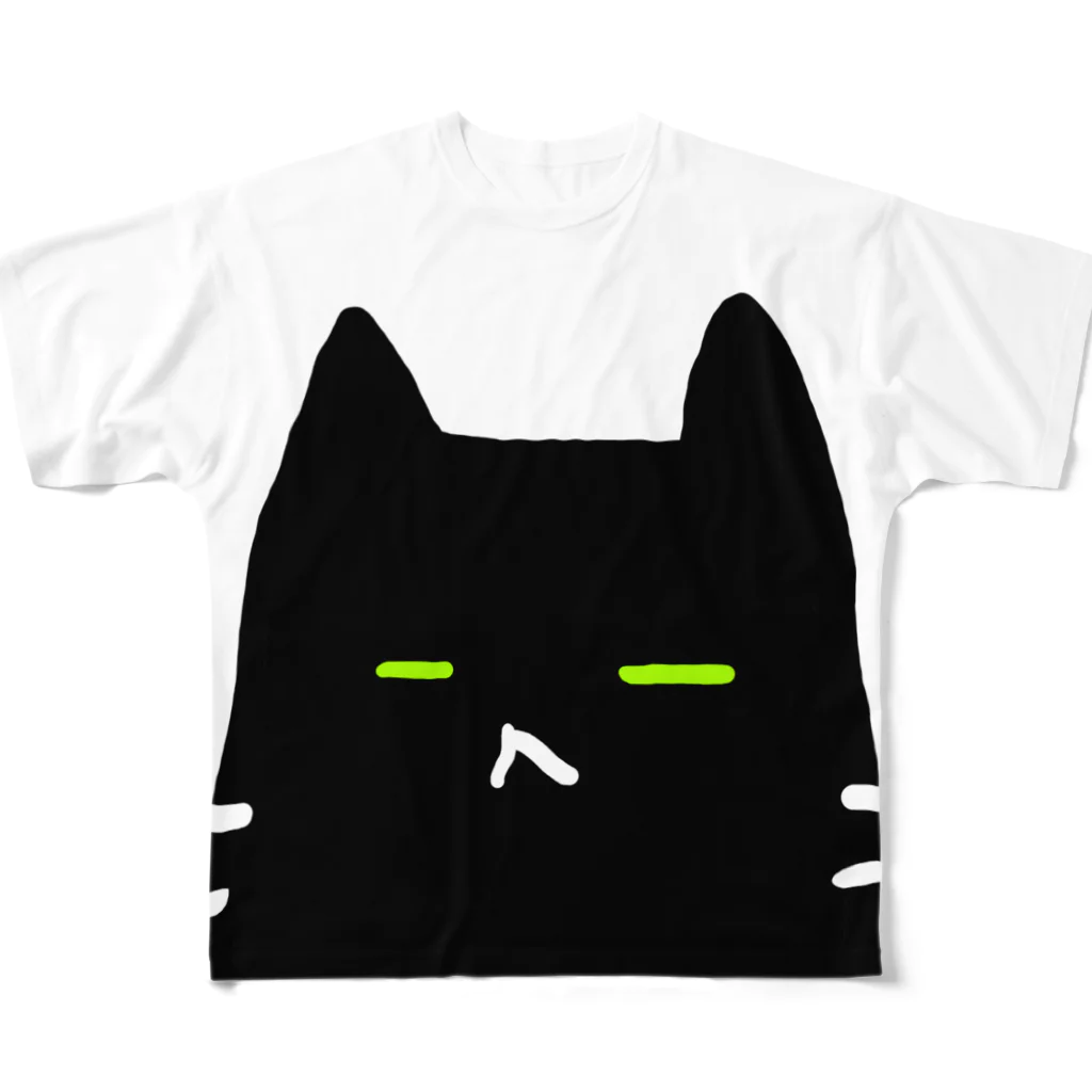 ねこちやのくろねこちあっぷTee フルグラフィックTシャツ