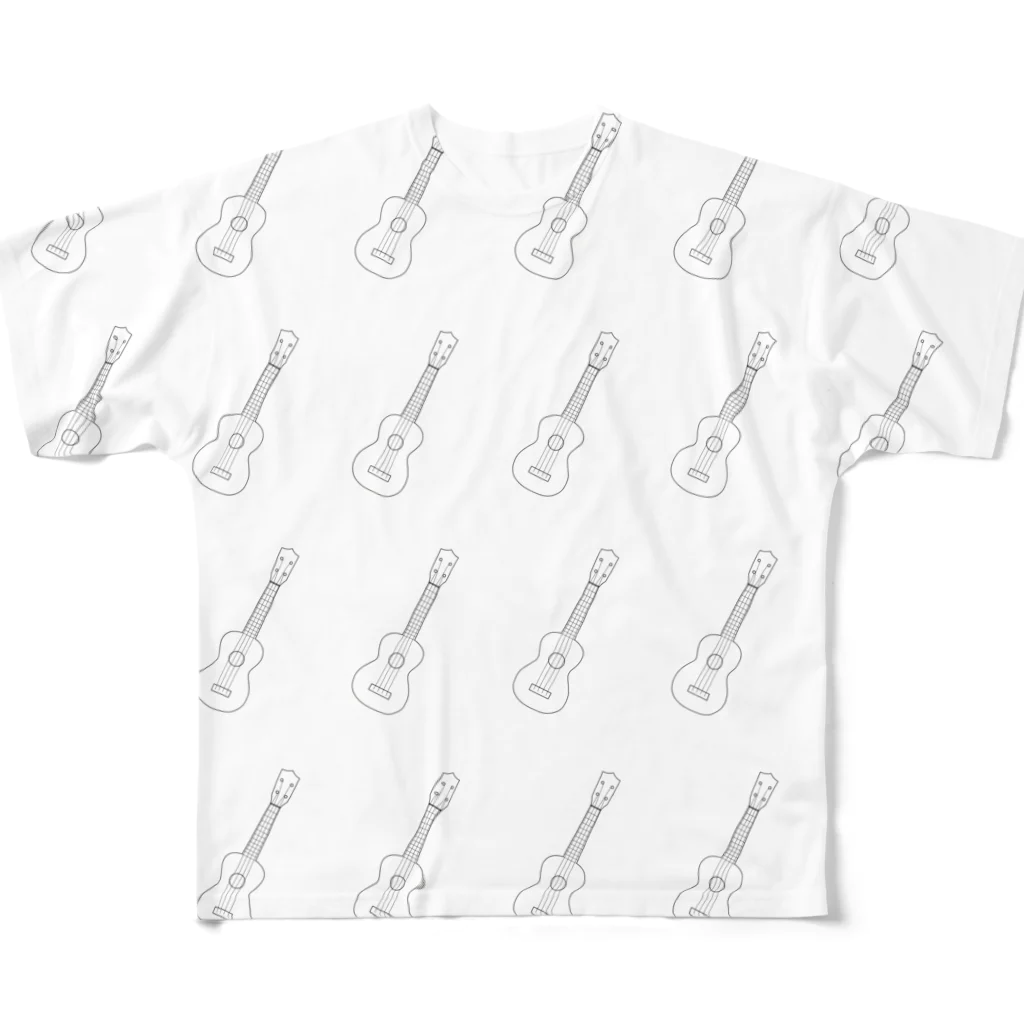 scar_designのウクレレガラガラ All-Over Print T-Shirt