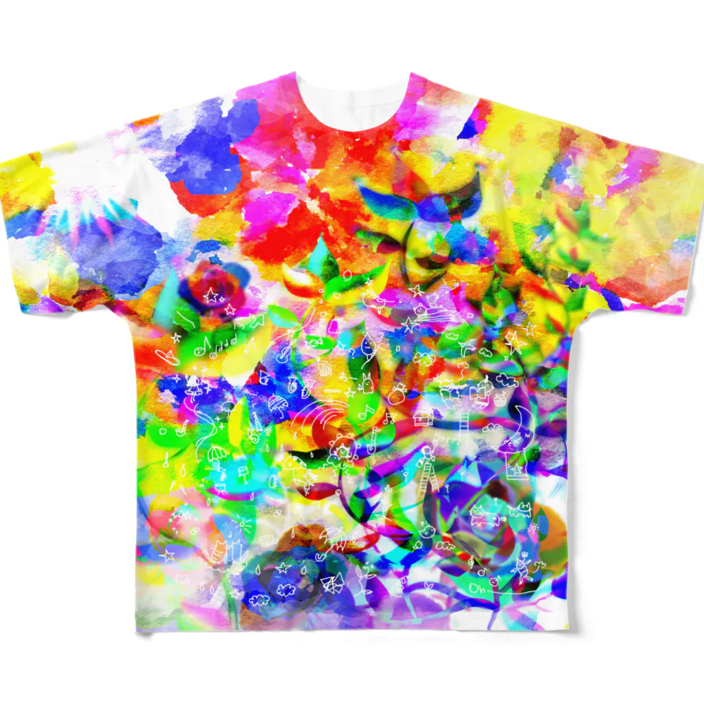 ちよ屋のカラフルだねえ All-Over Print T-Shirt