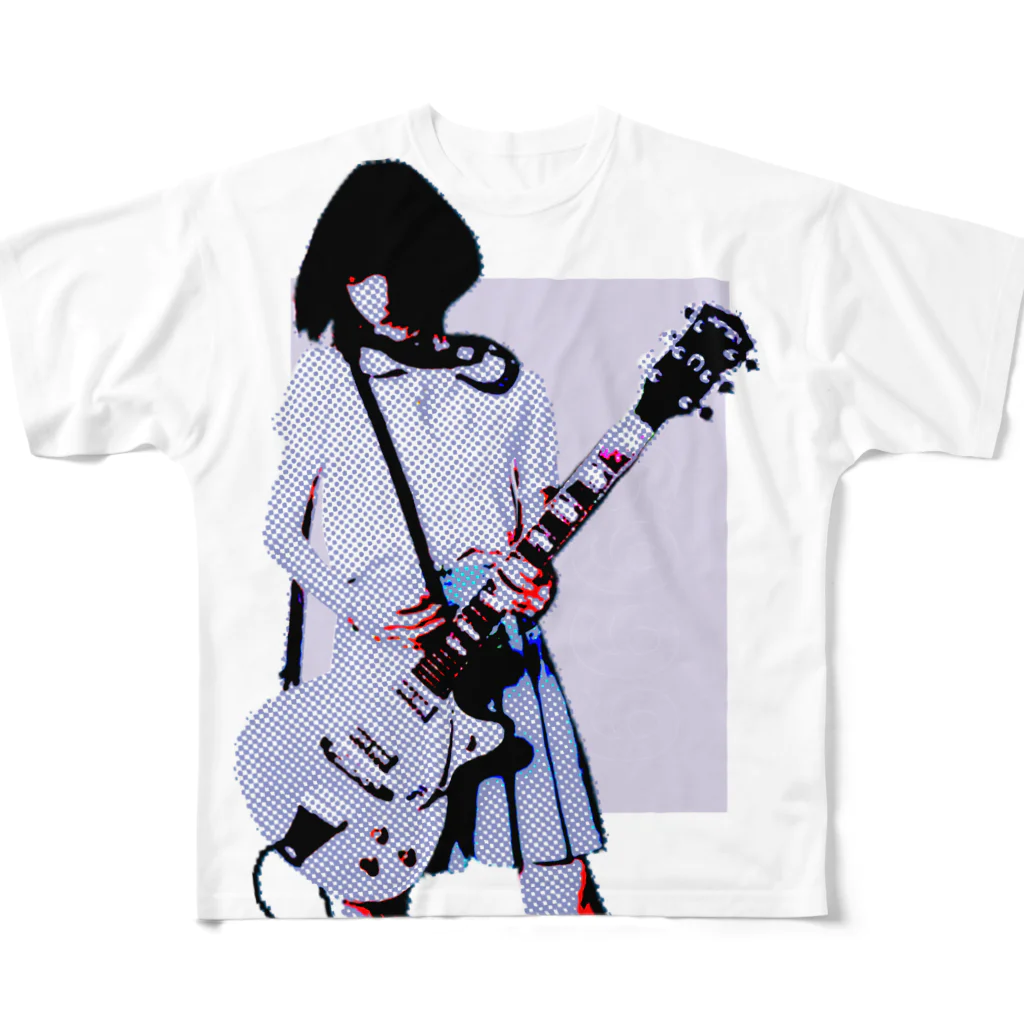 やまびこやまのギターガール(B1)006 All-Over Print T-Shirt