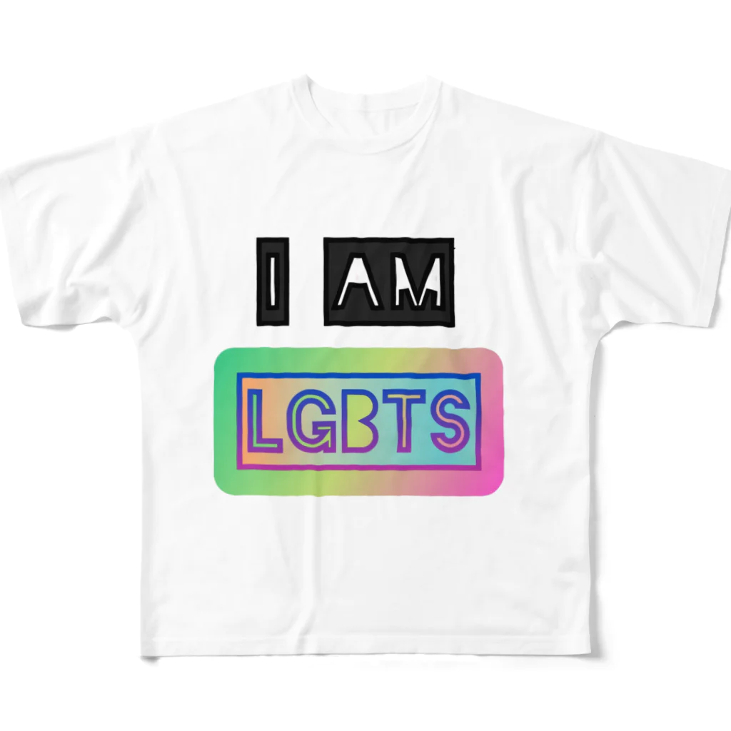 22OclockのI AM LGBTS グッズ フルグラフィックTシャツ