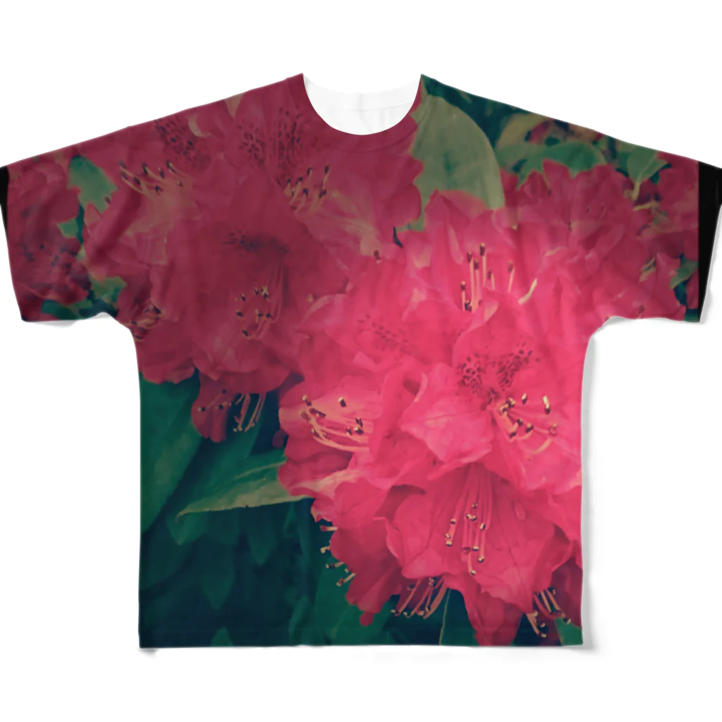 ふぃろの赤い花とHW&F フルグラフィックTシャツ