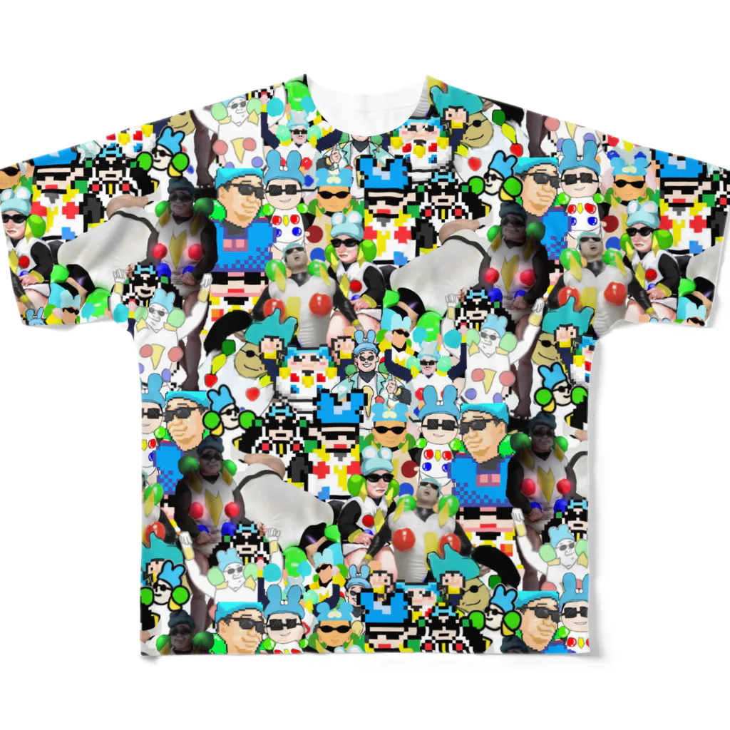 JoyJoyMAXの営巣地の総柄風船のJ(小柄) All-Over Print T-Shirt