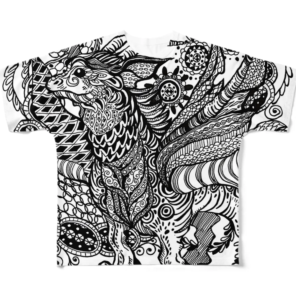 梅花庵の華竜 All-Over Print T-Shirt