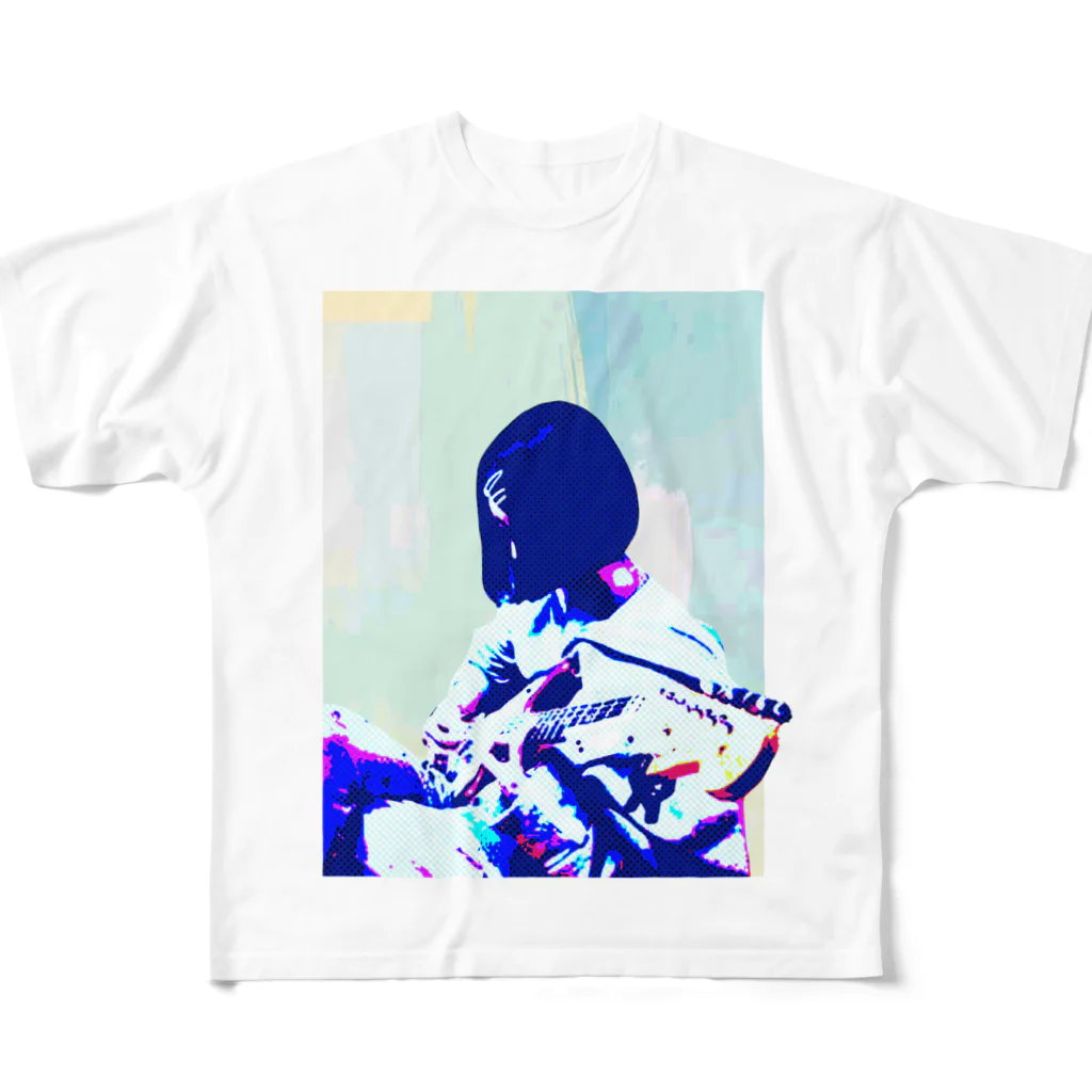 やまびこやまのギターガール012 All-Over Print T-Shirt