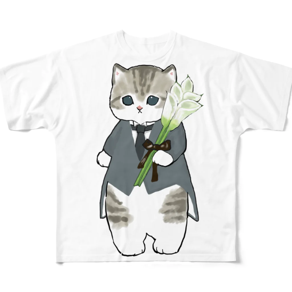 mofusandの花婿にゃん All-Over Print T-Shirt