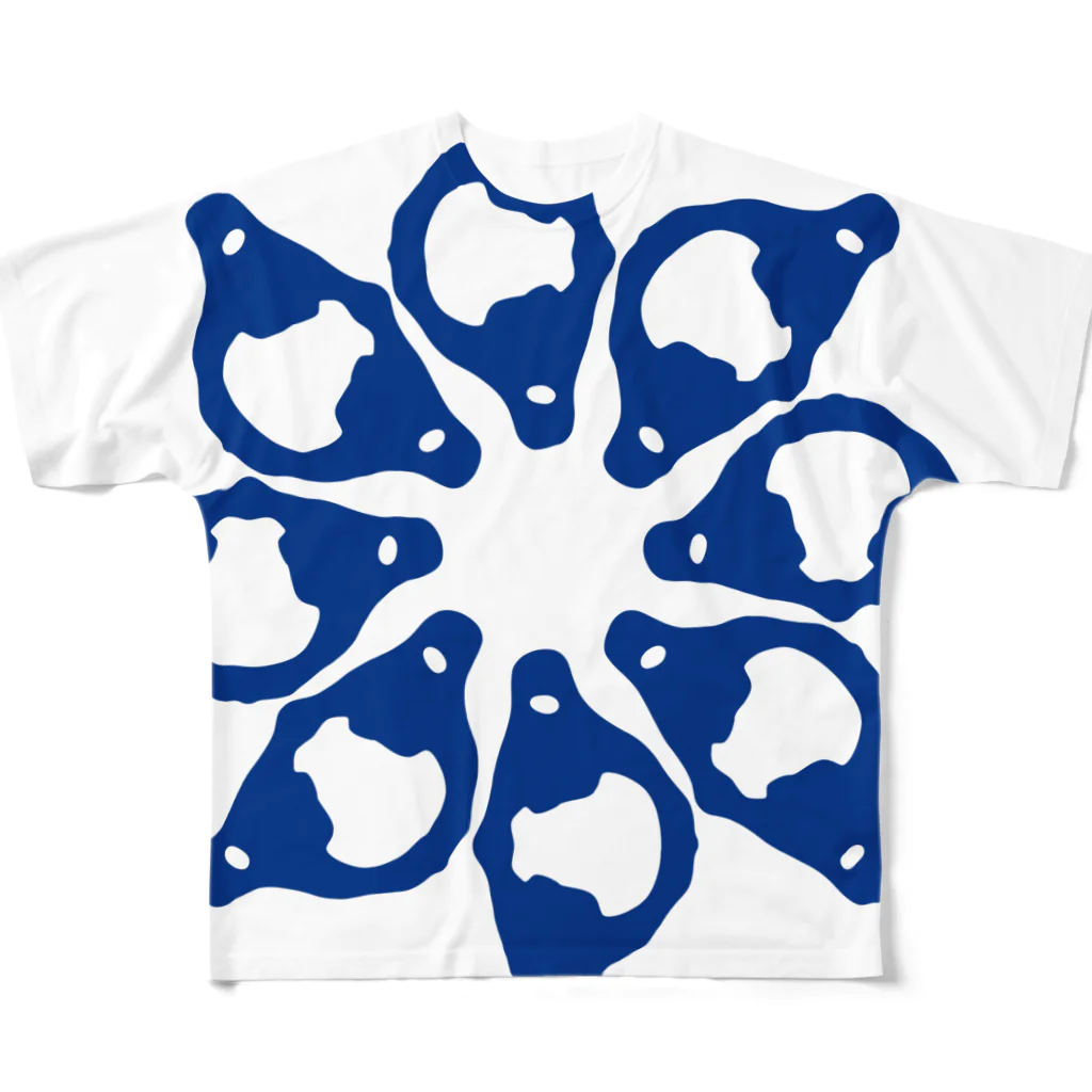 anatomy_and_graphicのsnowflakes (vertebrae a) All-Over Print T-Shirt