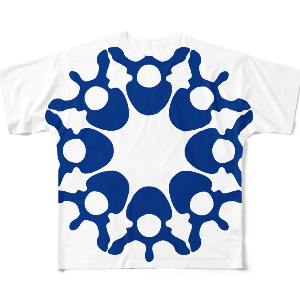 anatomy_and_graphicのsnowflakes (vertebrae c) All-Over Print T-Shirt