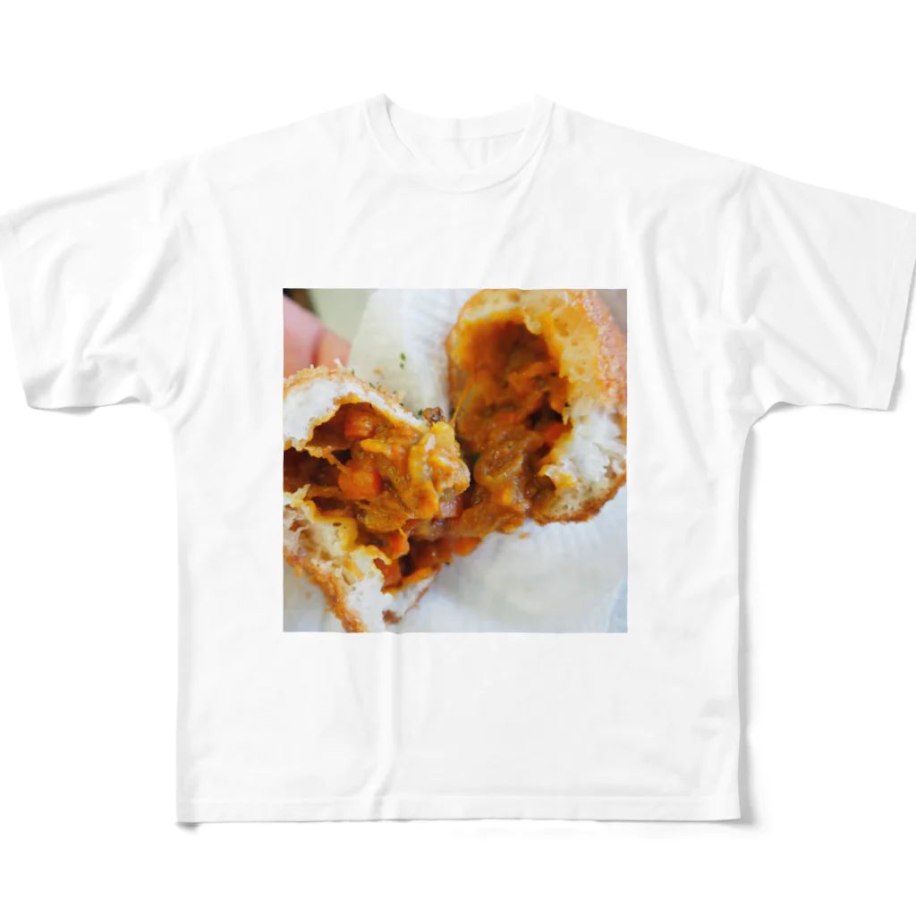 あおぞらカレーパンの熱々ザクザク All-Over Print T-Shirt