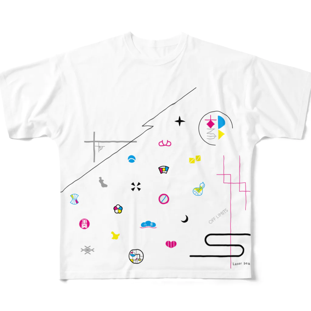 LASER_BEAMの廓模様 All-Over Print T-Shirt