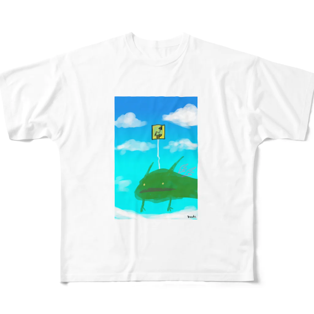 空想世界悠々社のソラをとぶいきもの All-Over Print T-Shirt