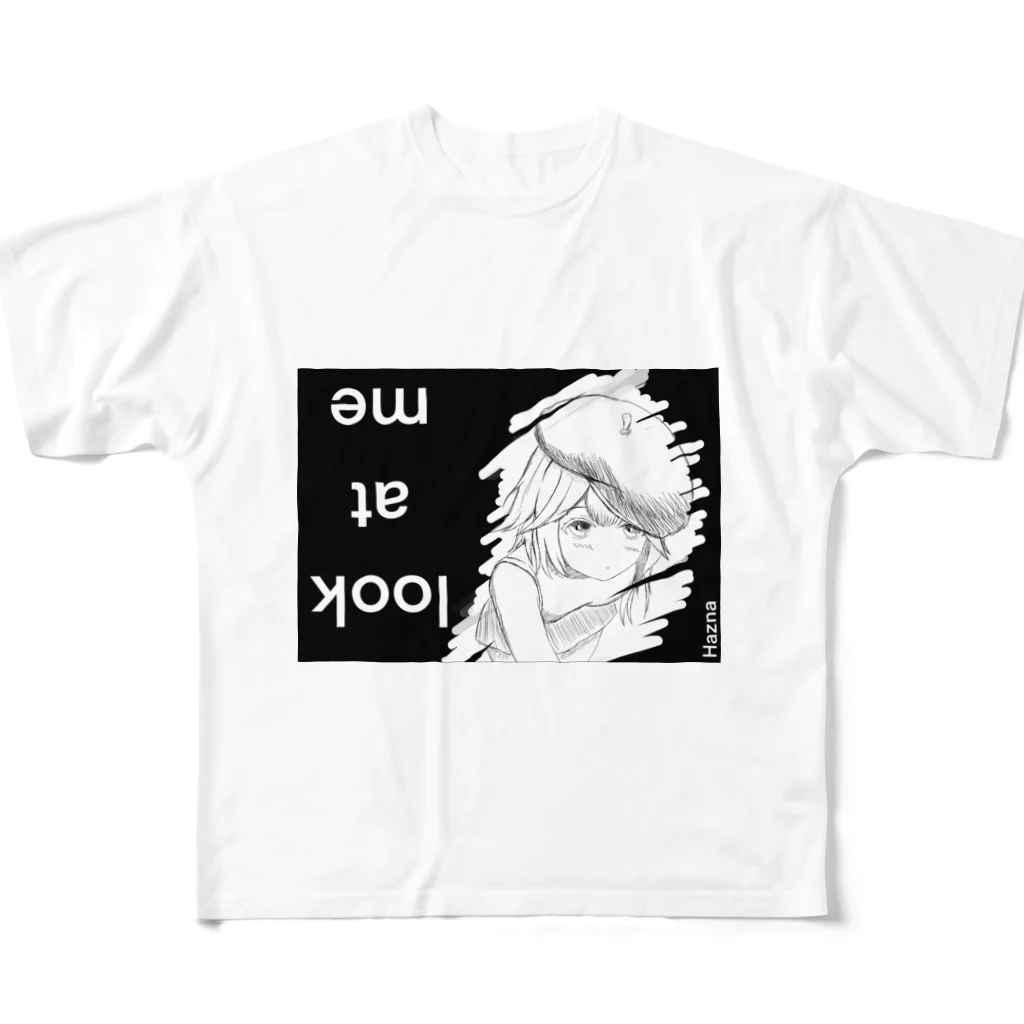 はずなのlook at me フルグラフィックTシャツ