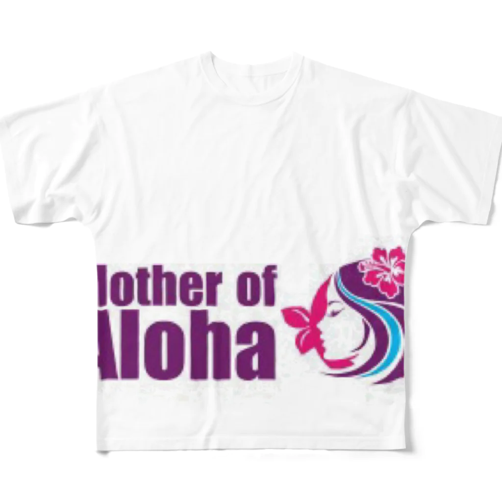 Mother of AlohaのMother of Aloha wahine pink フルグラフィックTシャツ