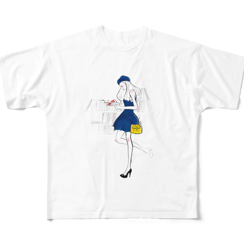 Jojo Yan | A Fashion Illustratorのこの本が好き All-Over Print T-Shirt