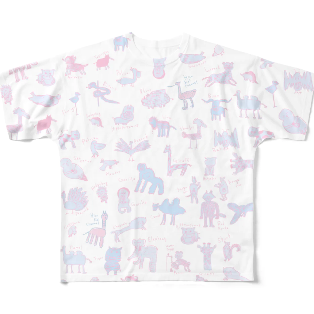 ひこ界ちゃんねるのぱすてる All-Over Print T-Shirt