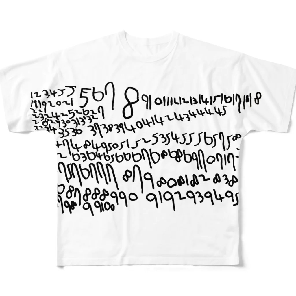 オルデのまるふぉんと１から100 All-Over Print T-Shirt