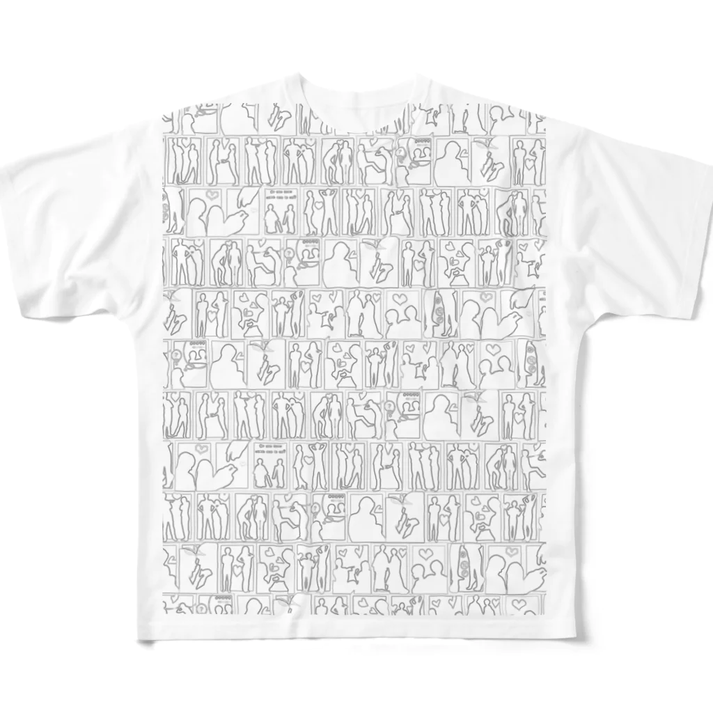 もりもりの総柄っぽいシルエット All-Over Print T-Shirt