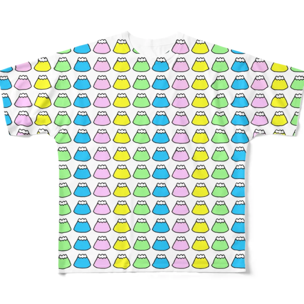 SHOP中部地方🍵🍡ご当地グッズ専門店🗾🎵のふぢさんいっぱい All-Over Print T-Shirt