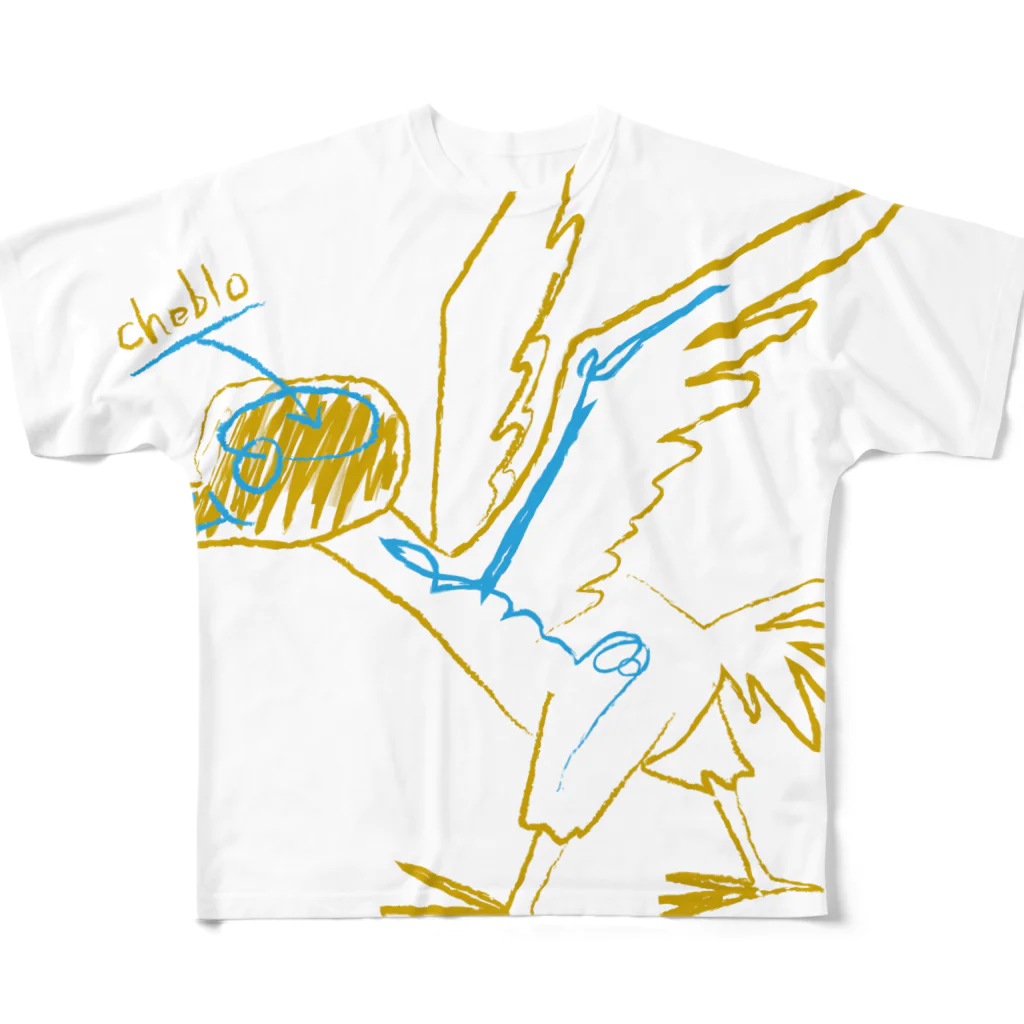 CHEBLOのcheb's bird フルグラフィックTシャツ