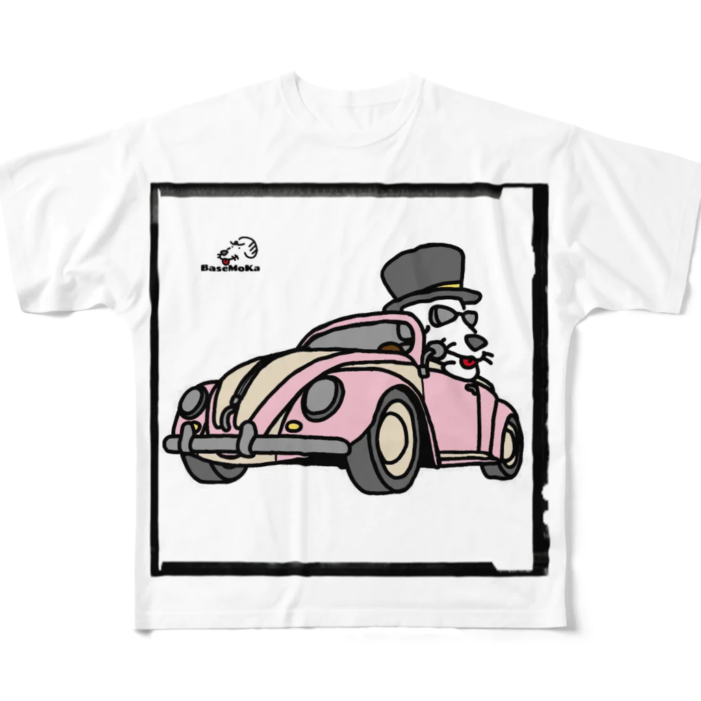 momokarubiのワーゲンとダックスフンド All-Over Print T-Shirt