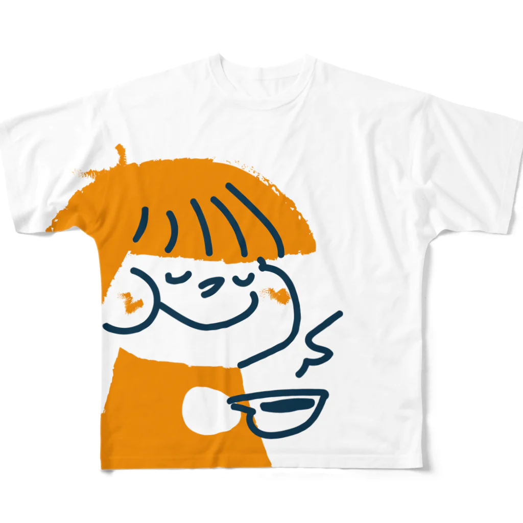 やまんか商店のひとくち餃子ひろやす（コーヒー） フルグラフィックTシャツ