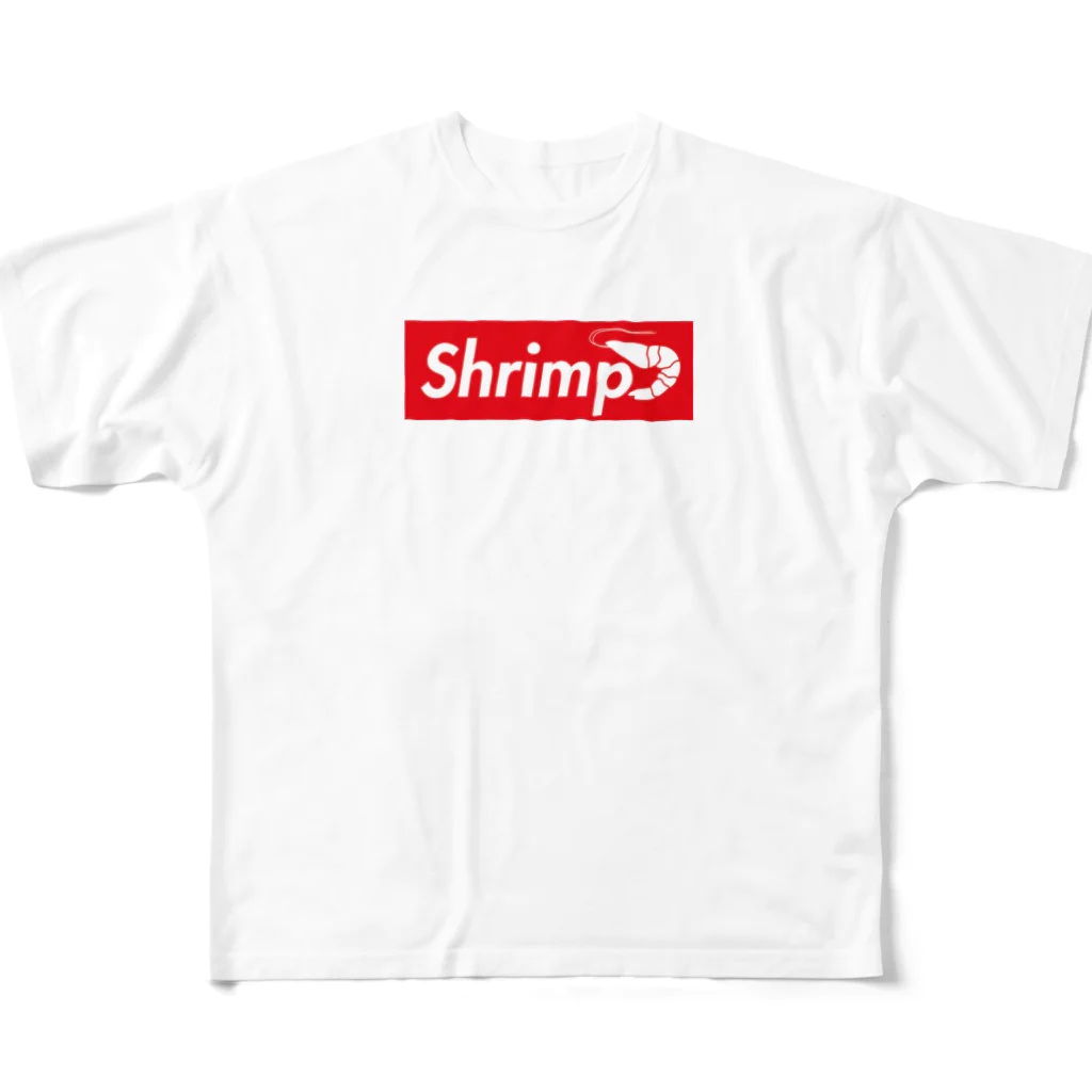 Kmaxshop53の英語でエビはShrimpといいます。 フルグラフィックTシャツ