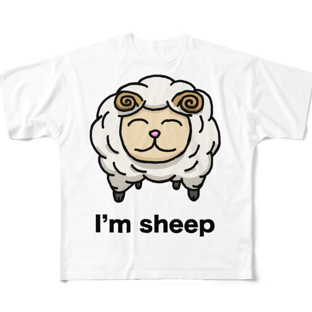 ポムポム健全大使官のI`m sheep All-Over Print T-Shirt