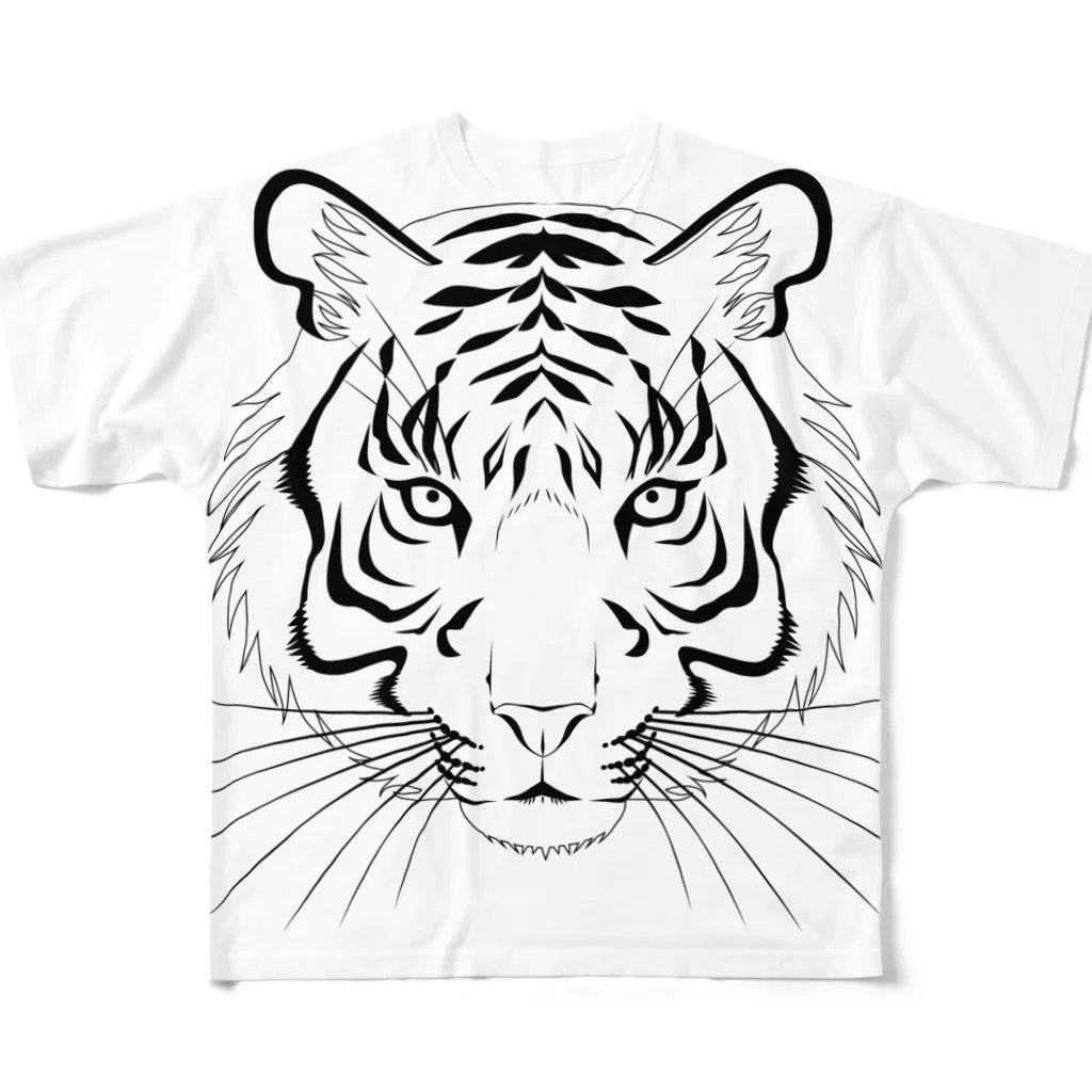 Baby Tigerのトラの顔 All-Over Print T-Shirt
