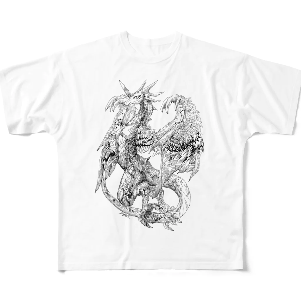 🐉Zuiarow’s dragon shop🐉のLuphiah -Ancient God- フルグラフィックTシャツ