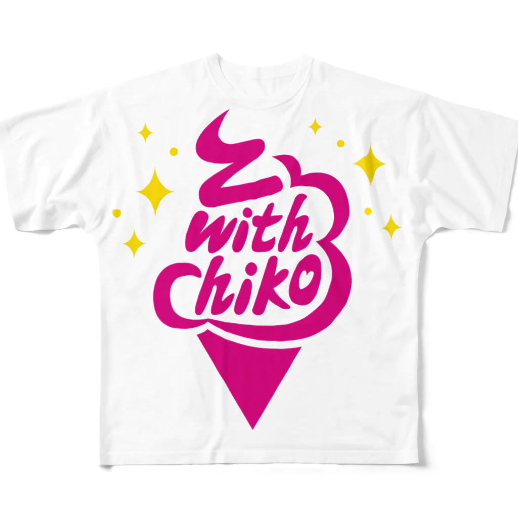 ChikoZumbaグッズのアイスクリーム柄 All-Over Print T-Shirt