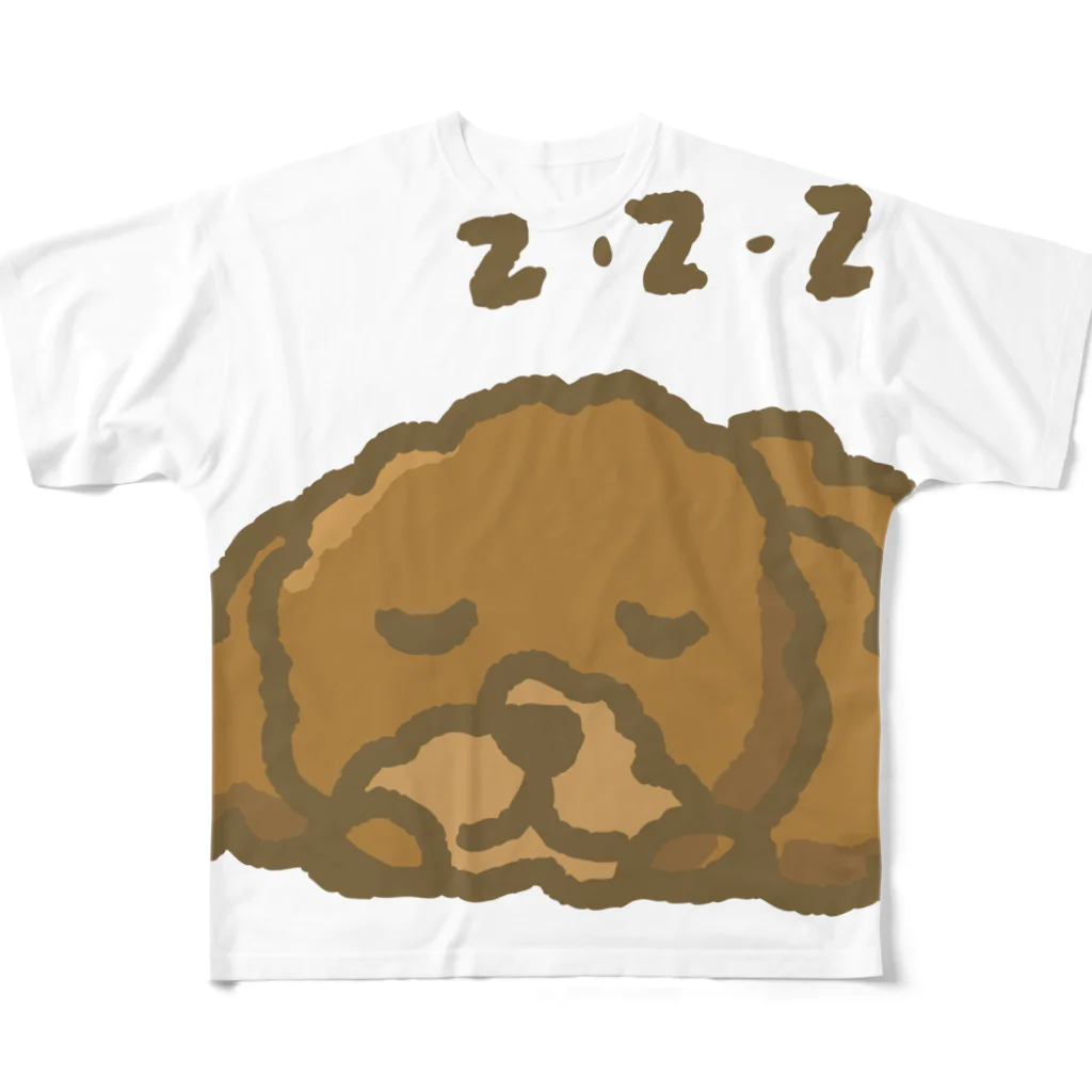 chicodeza by suzuriのトイプードルzzz フルグラフィックTシャツ