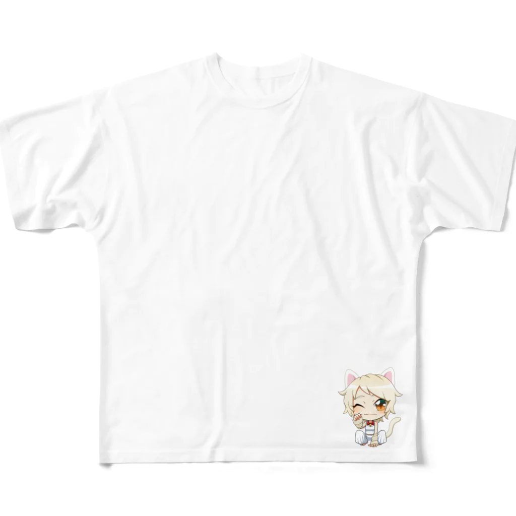 こまりのお店のねこまりTシャツ フルグラフィックTシャツ