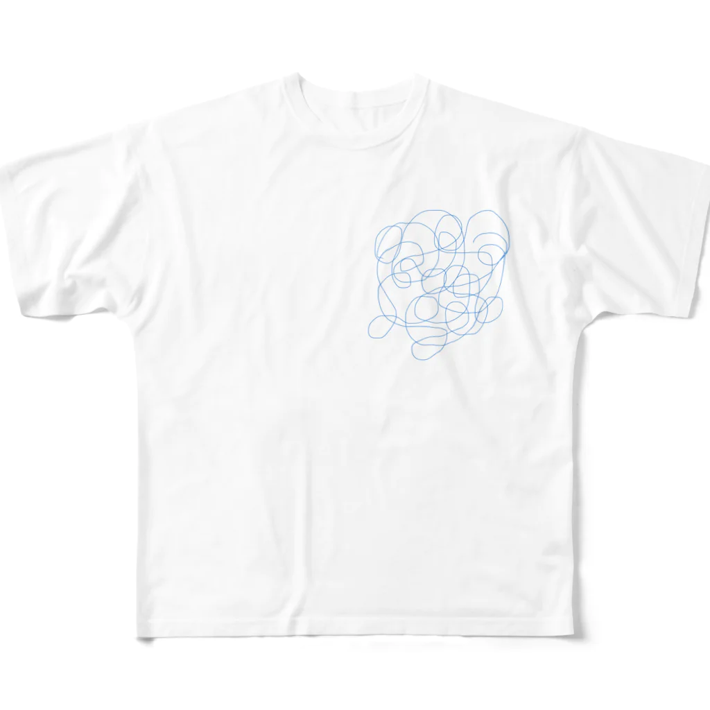 aoifukuの青いもやもや All-Over Print T-Shirt