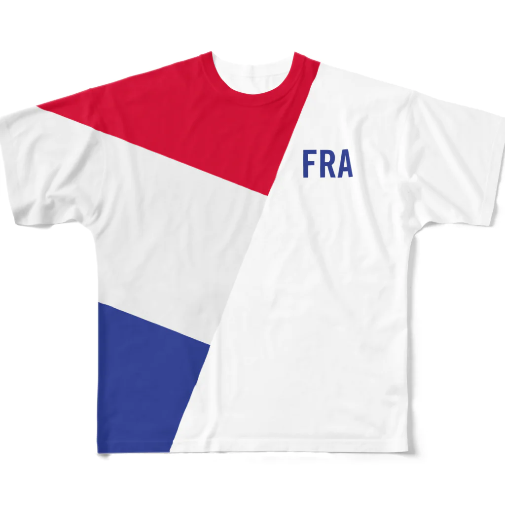 モリアゲ隊のフランス代表 フルグラフィックTシャツ