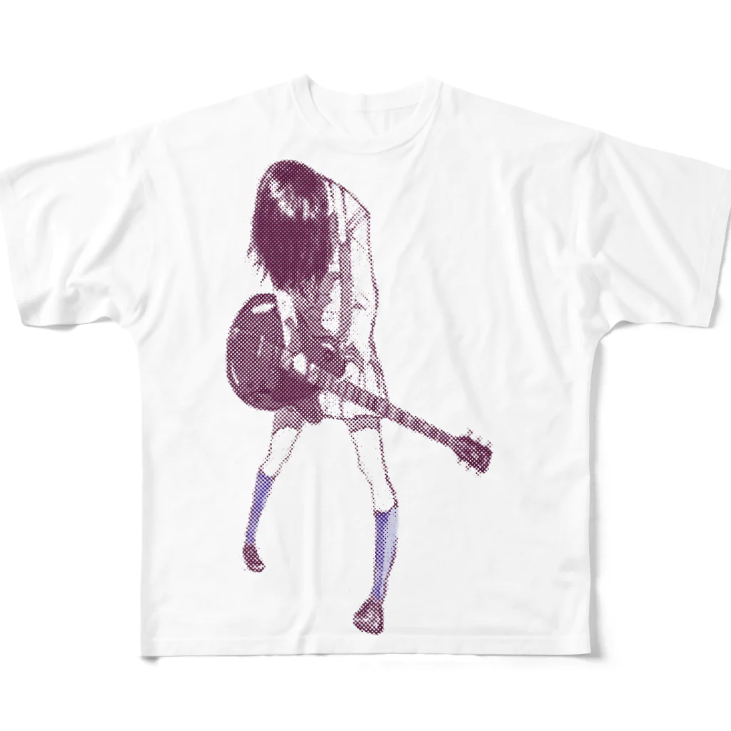 やまびこやまのギターガール013 フルグラフィックTシャツ