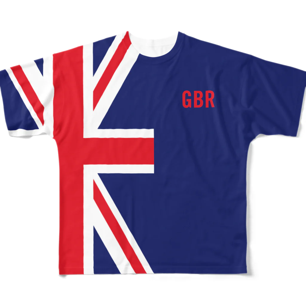 モリアゲ隊のイギリス代表 フルグラフィックTシャツ