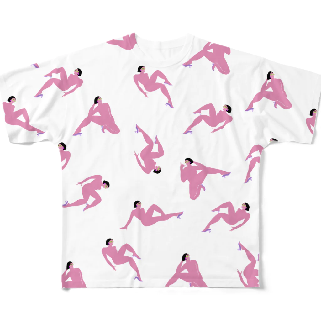 chabiのpink girl♡ All-Over Print T-Shirt