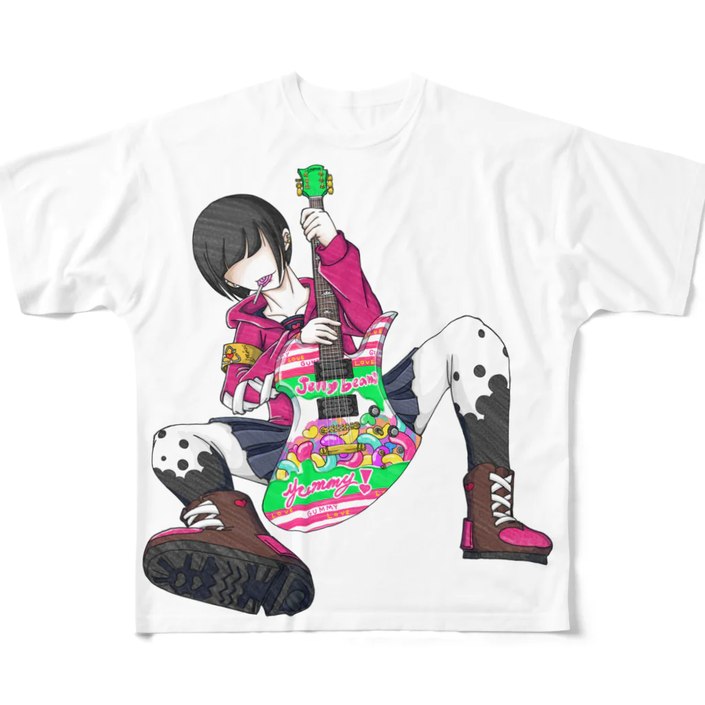 stupid?のギター女子 (グミ) All-Over Print T-Shirt